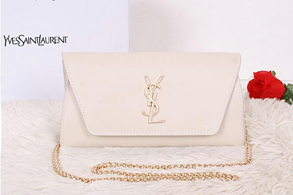 2014 New Saint Laurent Small Betty Bag Calf Leather Y7139 OffWhite